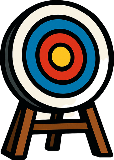 archer target.
In-Game asset.  2d.  High contrast.  No shadows