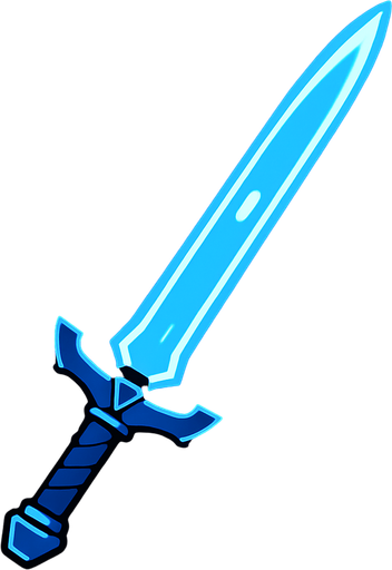 Blue light sword.
In-Game asset.  2d.  High contrast.  No shadows