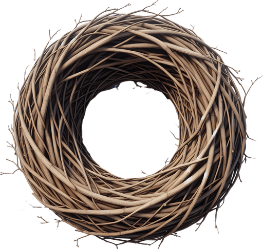 Nest.
Single Game Texture.  In-Game asset.  2d.  Blank background.  No shadows