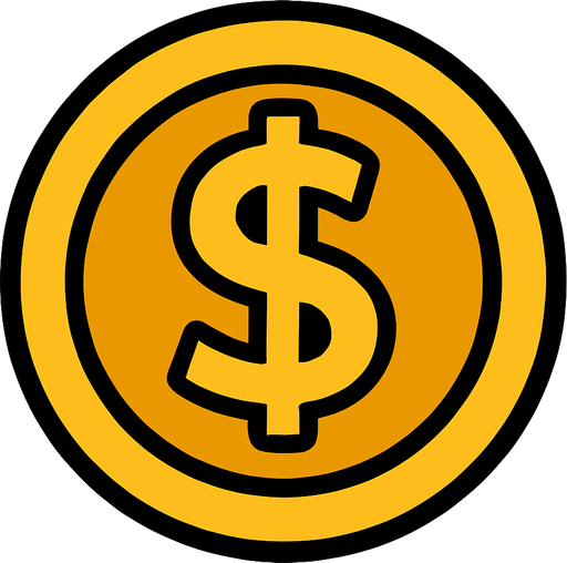 Coin.
In-Game asset.  2d.  High contrast.  No shadows