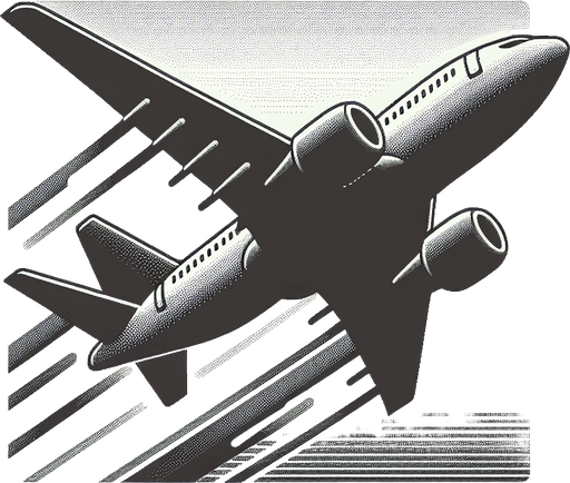 Airplane seen from the side looking to the left.
Single Game Texture.  In-Game asset.  2d.  Blank background.  High contrast.  No shadows