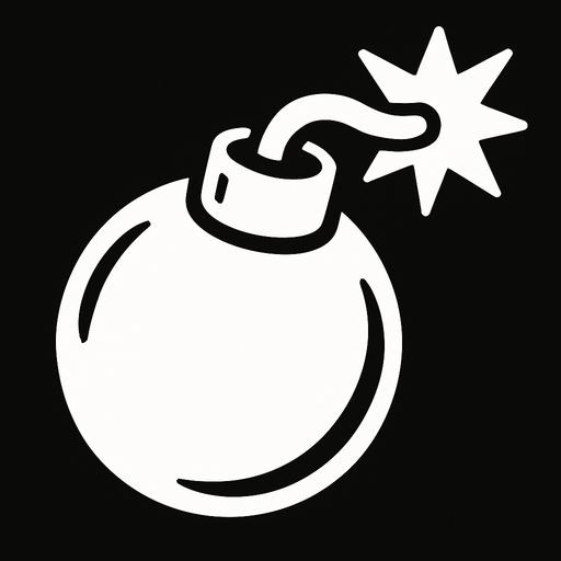 Bomba blanca.
In-Game asset.  2d.  High contrast.  No shadows