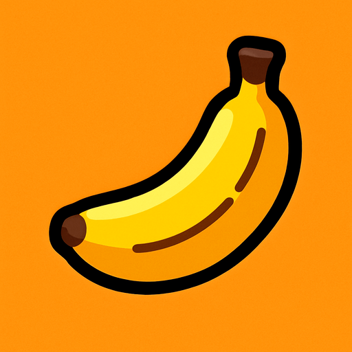 Mini banana.
In-Game asset.  2d.  High contrast.  No shadows