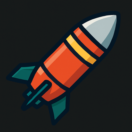 Missile.
In-Game asset.  2d.  High contrast.  No shadows