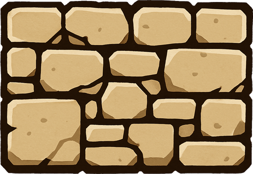 From the bird view, top of the wall.
In-Game asset.  2d.  High contrast.  No shadows
