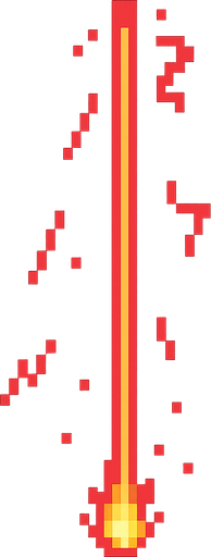 pixelart powerfull laser. No background. Transparent background. Blank background. No shadows. 2d. In-Game asset. flat