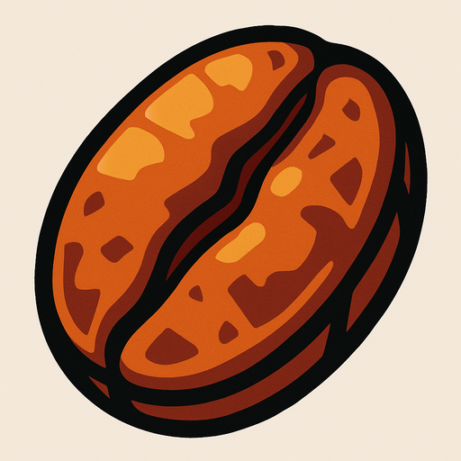 robusta bean.
In-Game asset.  2d.  High contrast.  No shadows