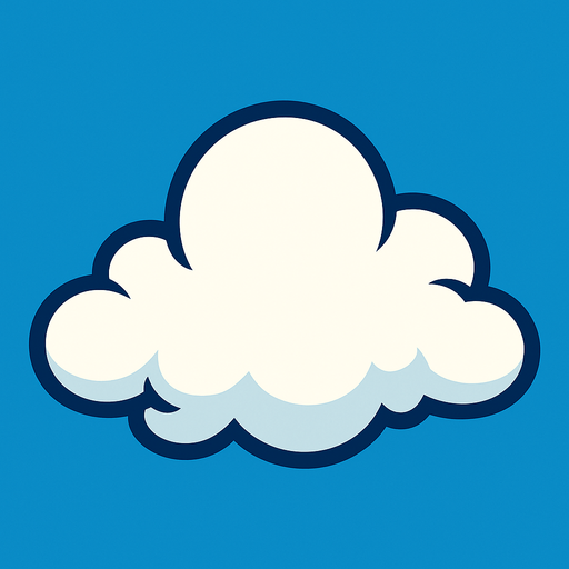 cloud.
In-Game asset.  2d.  High contrast.  No shadows