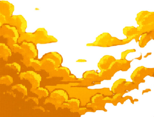Golden heaven sky, shimmering gold clouds, divine atmosphere, bright yellow-gold gradient, epic finale background, 2D pixel art.
In-Game asset.  2d.  High contrast.  No shadows