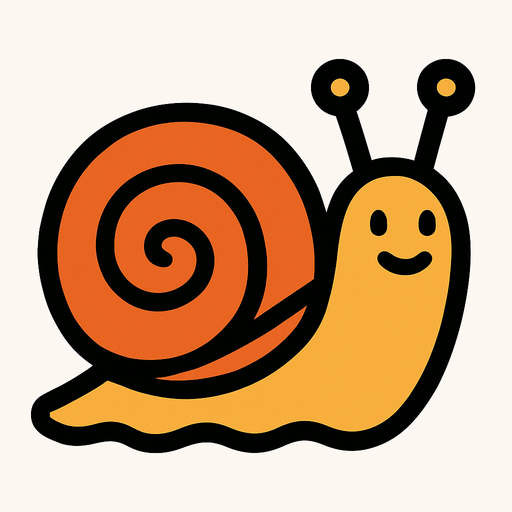 snail.
In-Game asset.  2d.  High contrast.  No shadows