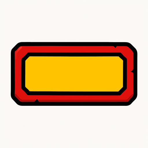 rectangle.
In-Game asset.  2d.  High contrast.  No shadows