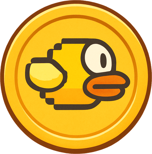 Flapy bird coin.
In-Game asset.  2d.  No shadows