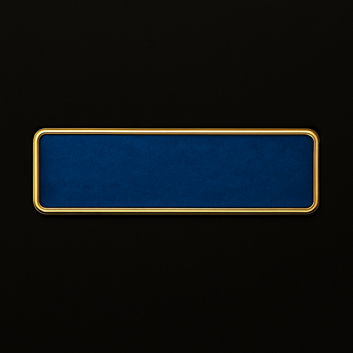 Keep the exact shape but change the material to be a lighter, but rich blue felt with a golden border around it