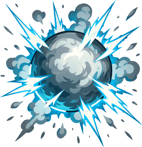 Airball explosion. sphere. mixed grey with white & blue colors. HD colors
In-Game asset.  2d.  High contrast.  No shadows