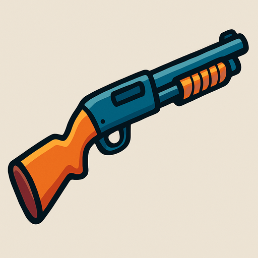 shot gun.
In-Game asset.  2d.  High contrast.  No shadows