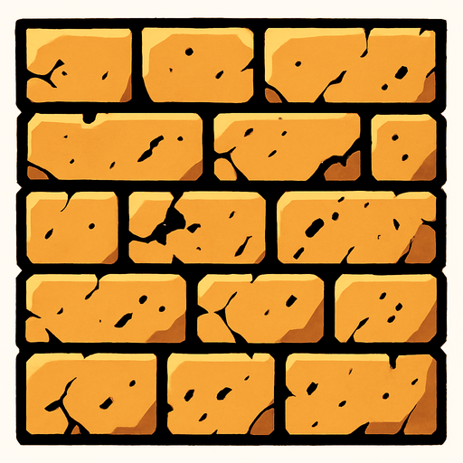 Wall.
In-Game asset.  2d.  High contrast.  No shadows