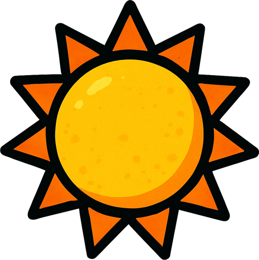 sun.
In-Game asset.  2d.  High contrast.  No shadows