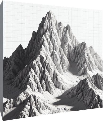 MOUNTAIN.
Single Game Texture. In-Game asset. 2d. Blank background. High contrast. No shadows.
