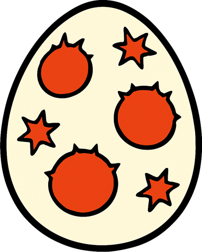 Digi huevo con el patron clasico de Punimon.
In-Game asset.  2d.  High contrast.  No shadows