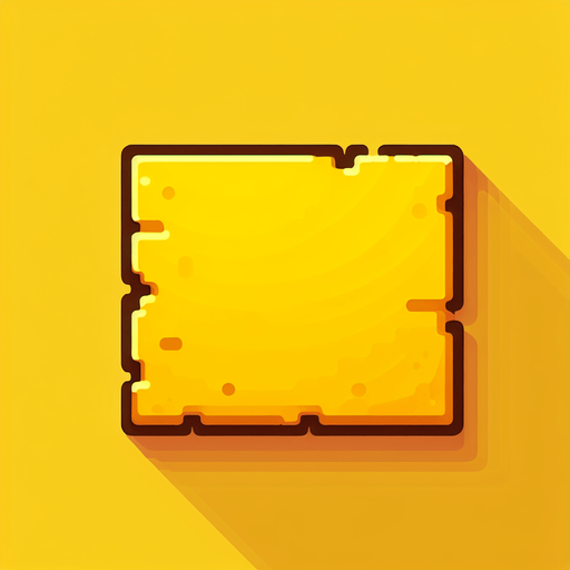 rectangle yellow.
Single Game Texture. In-Game asset. 2d. Blank background. High contrast. No shadows.