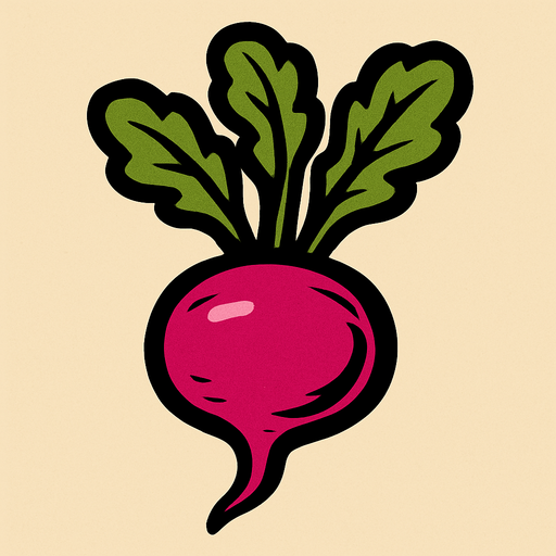 Radis.
In-Game asset.  2d.  High contrast.  No shadows