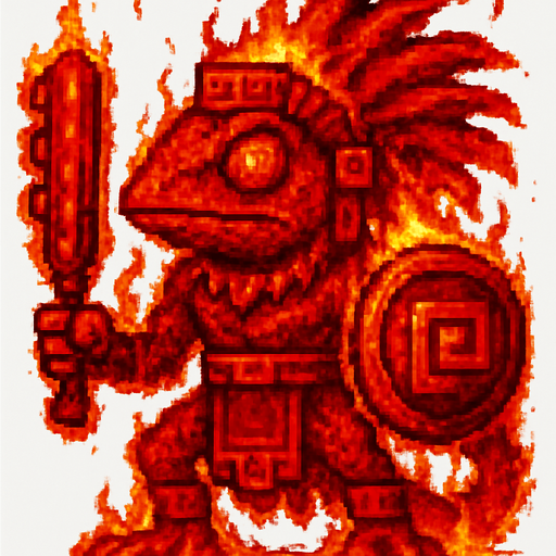 Agregale efectos de fuego y hazlo en un fondo de alto contraste. y ponlo mas rojo, fondo de un solo color blanco