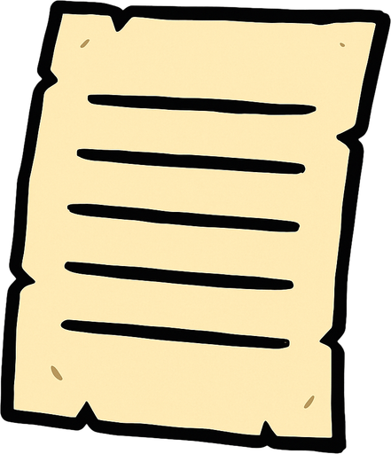 paper.
In-Game asset.  2d.  High contrast.  No shadows