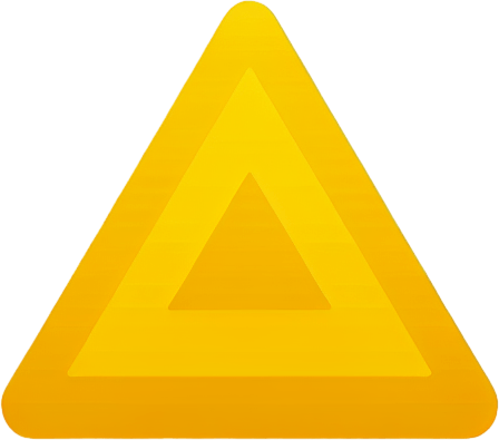 triangle  yellow 2d.
Single Game Texture.  In-Game asset.  Blank background.  High contrast.  No shadows