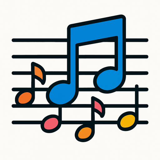 2D muzik notasi.
In-Game asset.  2d.  High contrast.  No shadows