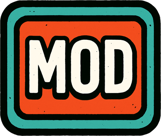 Mod butonu tasarla böyle tarz olsun.
In-Game asset.  2d.  High contrast.  No shadows