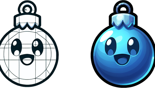 Cartoon Christmas ornament Blue
Single Game Texture. In-Game asset. 2d. Blank background. High contrast. No shadows.