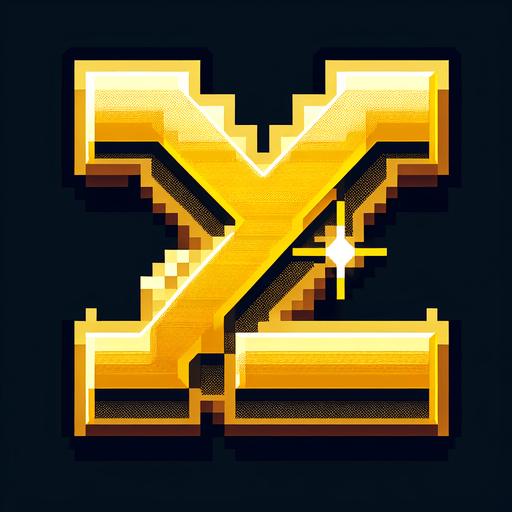 gold sign with a "X" and a "2".
video game style