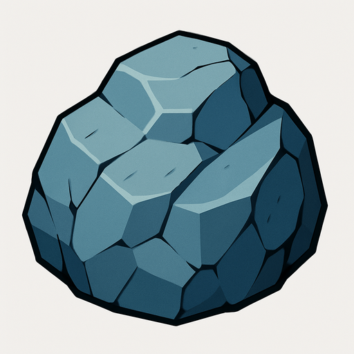 Rock.
In-Game asset.  2d.  High contrast.  No shadows
