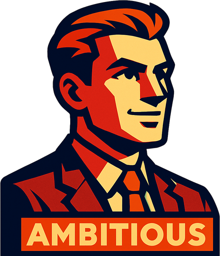 Profile photo of an AMBITIOUS man.
In-Game asset.  2d.  High contrast.  No shadows