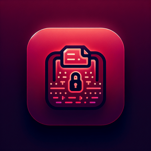 Create a square app store icon with rounded corners, specifically designed for a 'Locked' application. Center the icon with a sleek and minimalist padlock symbol to clearly represent security and protection. Overlay the padlock on a subtle file or document graphic to signify locked or encrypted files. Incorporate faint lines of code or binary digits within the file graphic to add a modern, tech-savvy touch. Use a background gradient transitioning from deep crimson to dark burgundy, creating a sense of urgency and protection. Add a soft red glow around the icon's edges to emphasize security and advanced technology, ensuring the overall design remains clean, professional, and visually striking.
Single Game Texture. In-Game asset. 2d. Blank background. High contrast. No shadows.