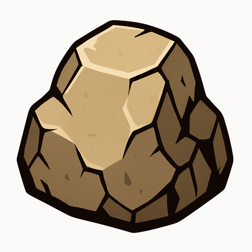 stone 2d no background.
In-Game asset.  2d.  High contrast.  No shadows