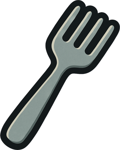Fork.
In-Game asset.  2d.  High contrast.  No shadows