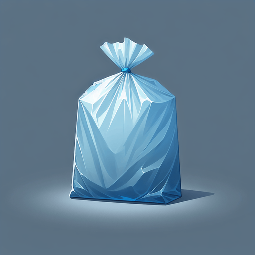 Plastic bag.
Single Game Texture.  In-Game asset.  2d.  Blank background.  High contrast.  No shadows