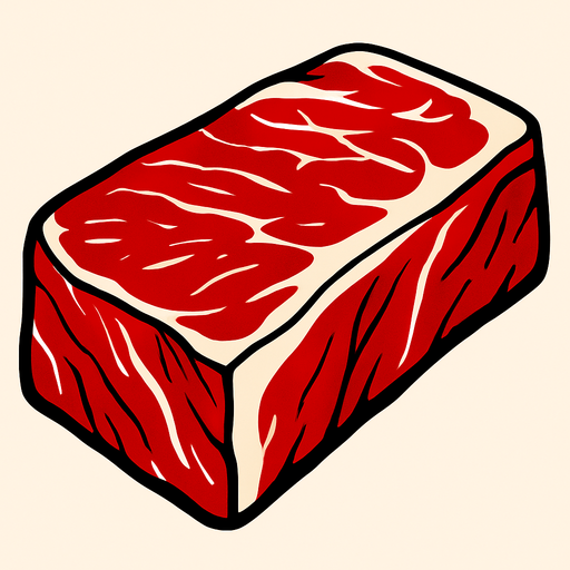 beef.
2d.  High contrast.  No shadows
