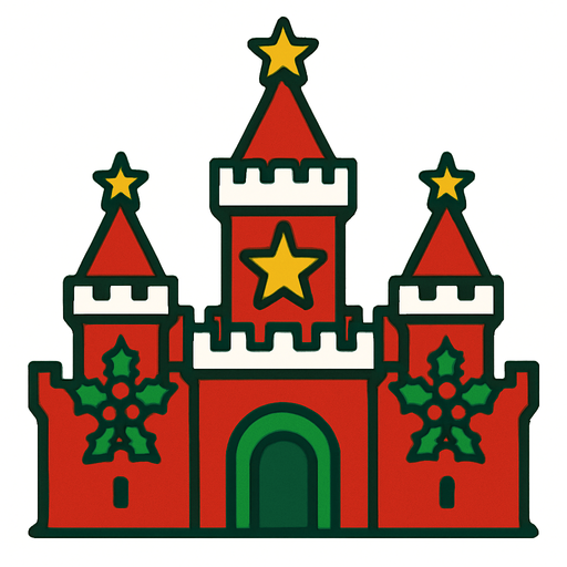 noel castle.
In-Game asset.  2d.  High contrast.  No shadows