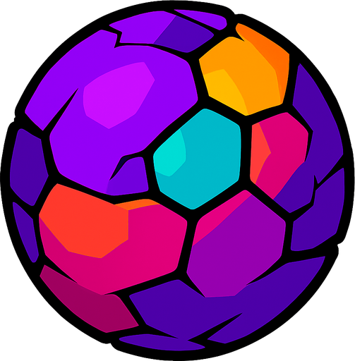 colorful meteor ball no flame effect.
In-Game asset.  2d.  High contrast.  No shadows