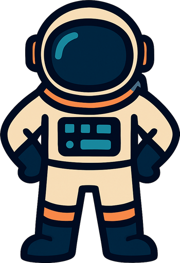 Make me a astronout.
In-Game asset.  High contrast.  No shadows