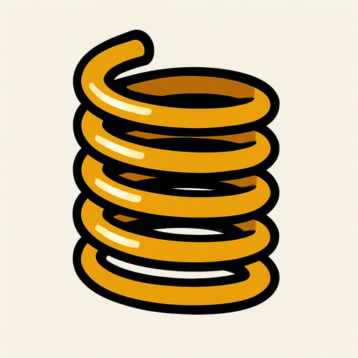 A spring..
In-Game asset.  2d.  High contrast.  No shadows