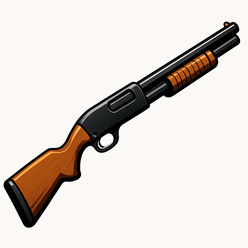 Escopeta realista.
In-Game asset.  2d.  High contrast.  No shadows