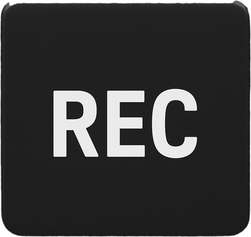 REPLACE ARROW WITH WHITE REC text