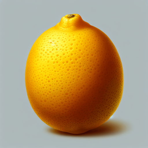 yellow lemon.
Single Game Texture. In-Game asset. 2d. Blank background. High contrast. No shadows.