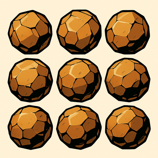Pack of rocks shots.sphere.
In-Game asset.  2d.  High contrast.  No shadows