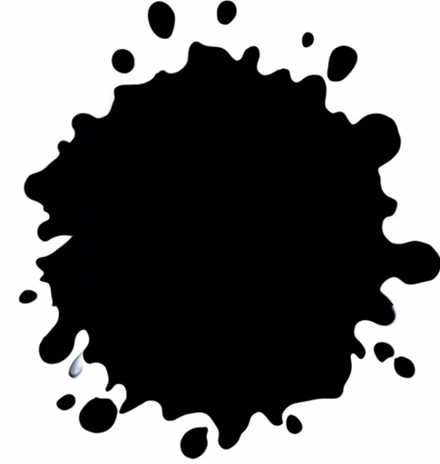Same image, but where the inklblot is made from dark blue ink instead of black.