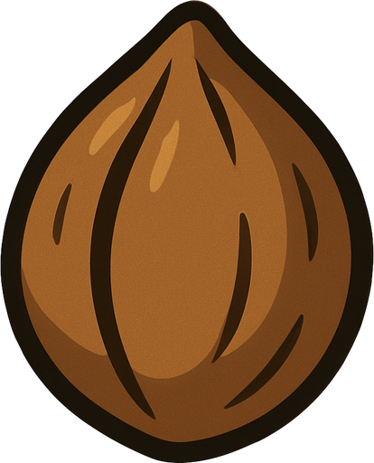 Brown Seed.
In-Game asset.  2d.  High contrast.  No shadows. Very simple