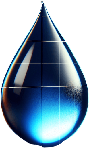 Drop Of water.
Single Game Texture.  In-Game asset.  Blank background.  High contrast.  No shadows